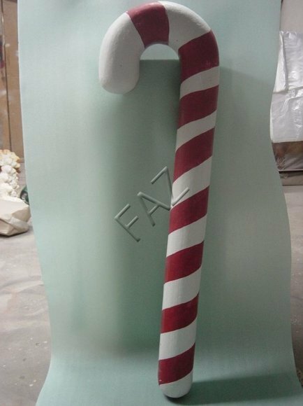 Christmas red-white colored lollipop standing decoration figurine 160cm height