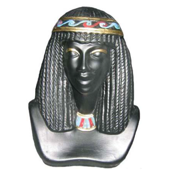 Ancient egyptian decorative sculpture designed as cleopatra bust 25cm