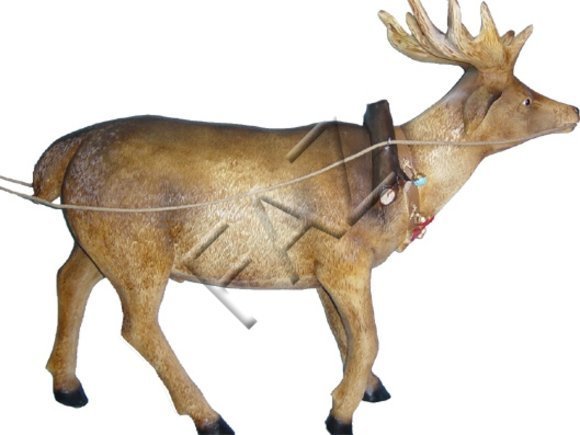 Design christmas reindeer figure garden decorative sculpture 155cm length