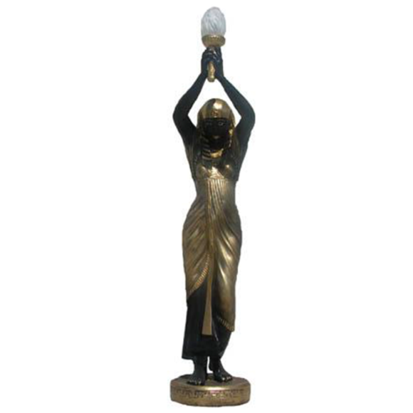 Lighting decor figure designed as an ancient egyptian sculpture 130cm