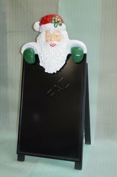 Decorative sculpture designed as santa claus with a blackboard 116x50x16cm