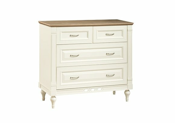 Modern style real wood chest of 4-sliding drawers model - FL-K4SZ