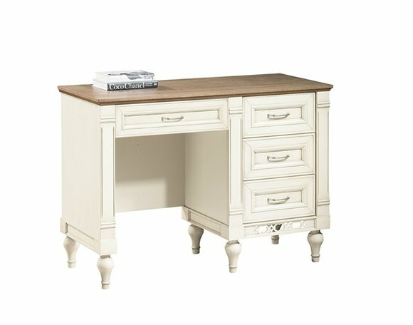 Classic style wood office desk with 4-sliding drawers model - FL-T