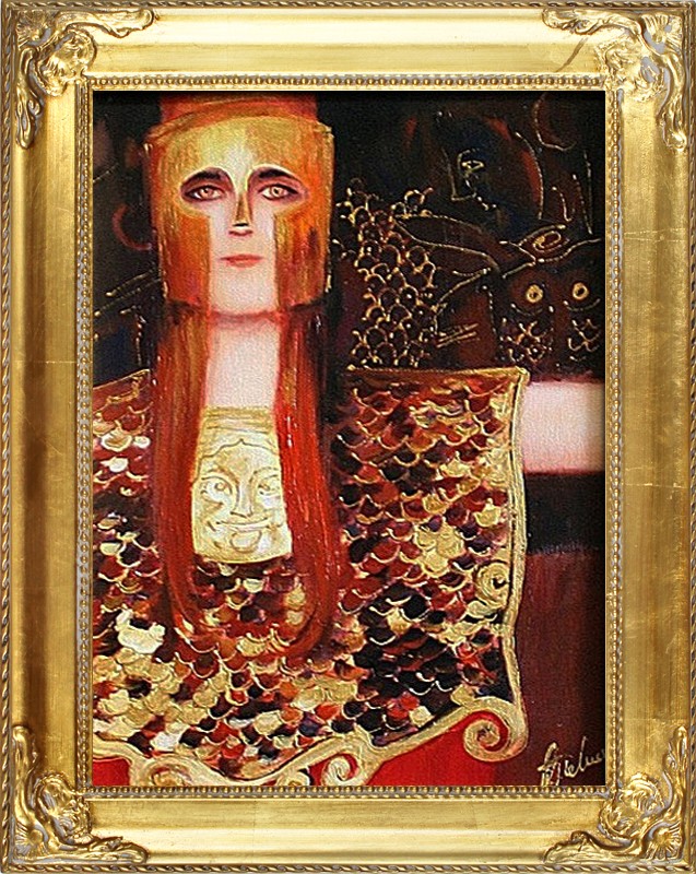 GUSTAV KLIMT - OIL PAINTING OIL PAINTINGS PICTURE PICTURES OIL PAINTING PAINTING WITH FRAME 37X47CM - G03697