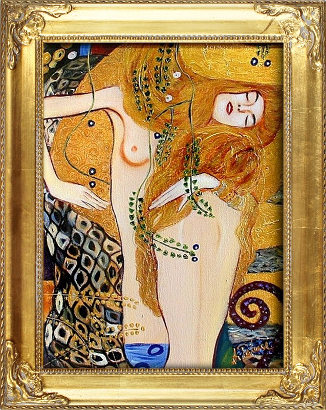 GUSTAV KLIMT - OIL PAINTING OIL PAINTINGS PICTURE PICTURES OIL PAINTING PAINTING WITH FRAME 37X47CM - G03699