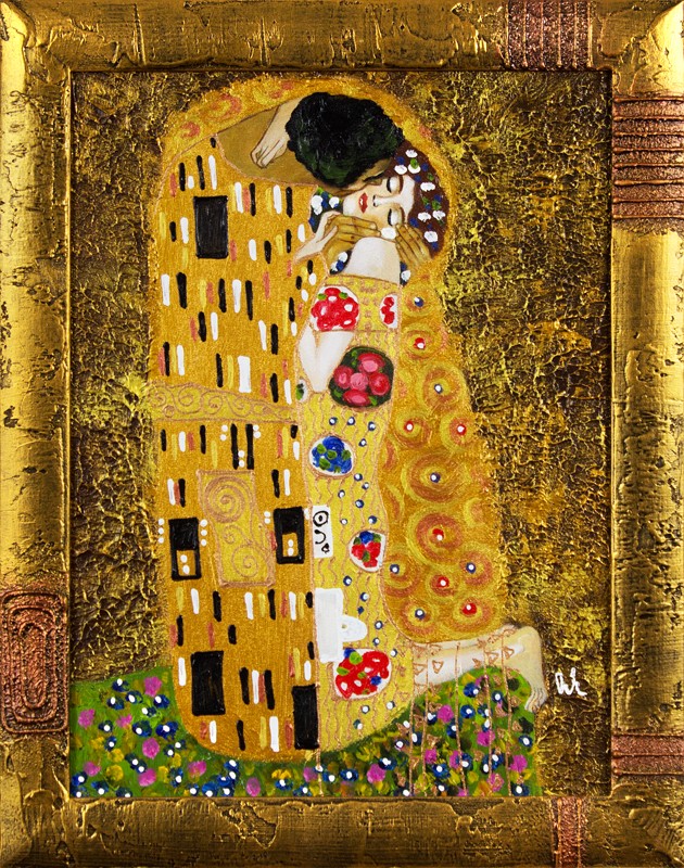 GUSTAV KLIMT - OIL PAINTING OIL PAINTINGS PICTURE PICTURES OIL PAINTING WITH FRAME 37X47CM - G15498