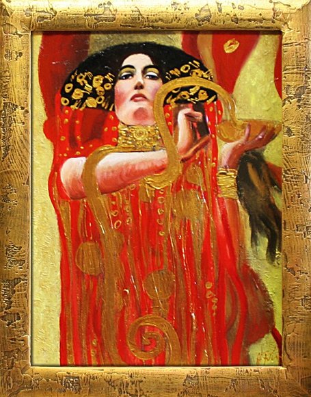 GUSTAV KLIMT - OIL PAINTING OIL PAINTINGS PICTURE PICTURES OIL PAINTING WITH FRAME 37X47CM - G15499