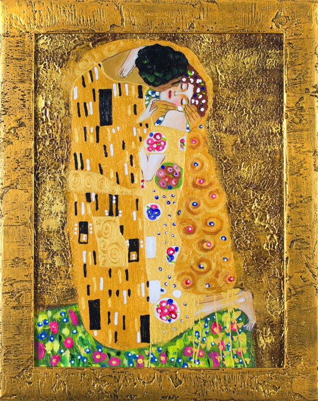 GUSTAV KLIMT - OIL PAINTING OIL PAINTINGS PICTURE PICTURES OIL PAINTING WITH FRAME 37X47CM - G16382