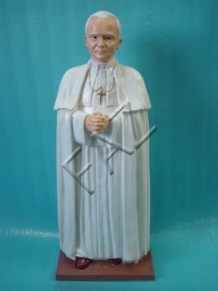 Holy decorative sculpture designed as standing Pope John 60cm