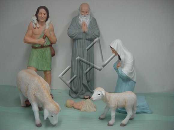 Decorative garden sculptures set of holy figures 170cm/160cm/112cm height