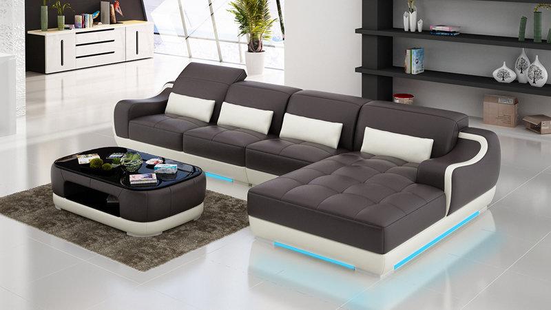 Leather sofa couch living corner sofa corner set design modern sofa G8025C