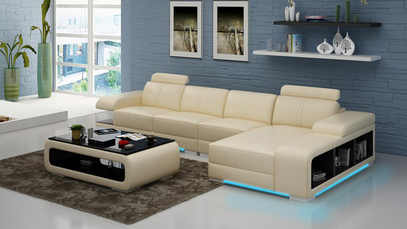 Leather sofa couch living corner sofa corner set design modern sofa G8028C