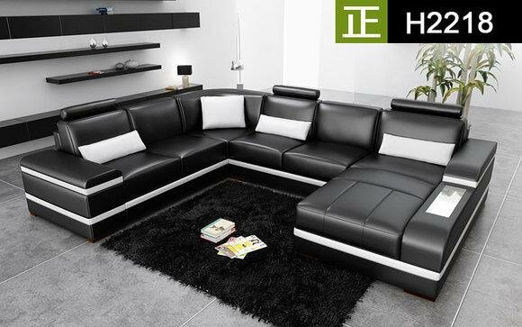 Living Landscape Upholstery Corner Sofa Couch Set Landscape Leather New H2218