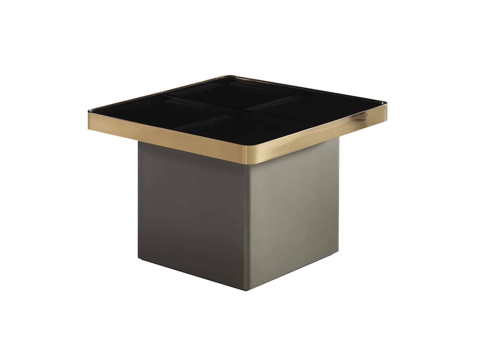 Side Table Black Living Room Wood Glass New Modern Design Furniture Luxury Table