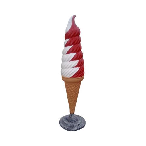 Decorative sculpture designed as creame & strawberry ice-cream figure 210cm height