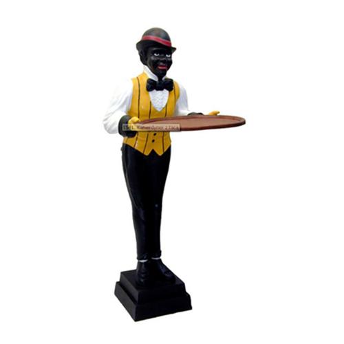 Decorative figure of butler with a tray design exhibitor 170cm height