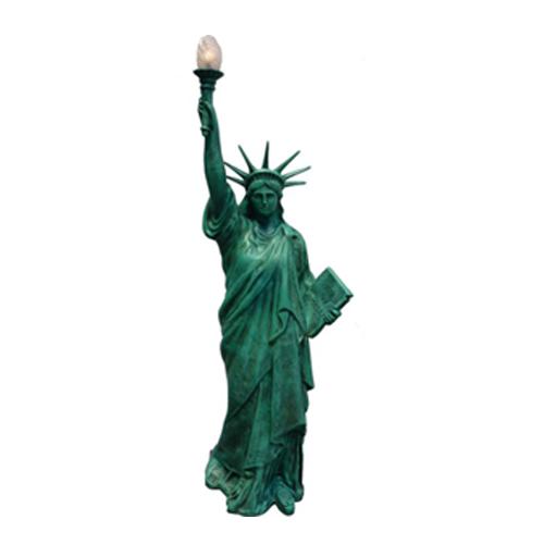 Decorative light figure designed as original colored the statue of liberty sculpture 238cm height