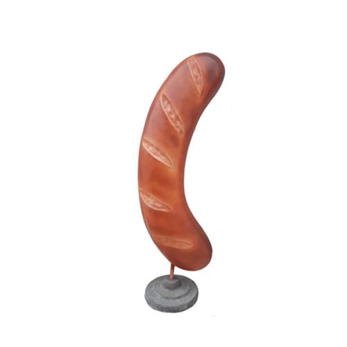 Commercial decorative exhibitor sculpture designed as sausage figure on stand 190cm height