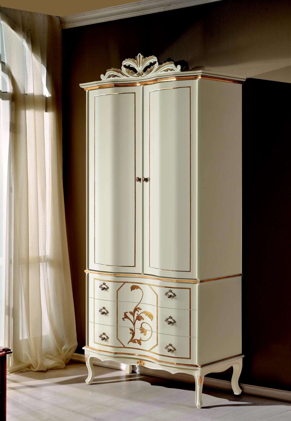 Wardrobe Wood Baroque Rococo Furniture Classic Bedroom Furniture Cabinets New