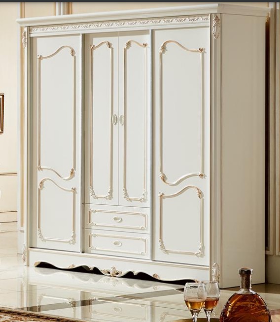 Classic Wardrobe Furniture Wood Wardrobes Bedroom White Wood