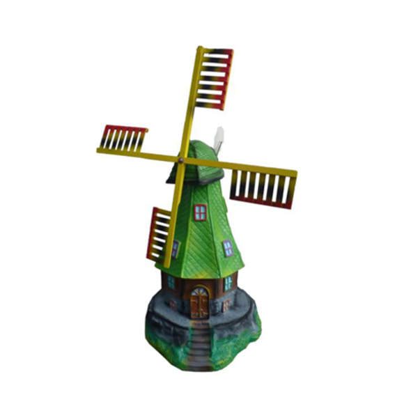 Decorative sculpture designed as a traditional colored green mill 85cm