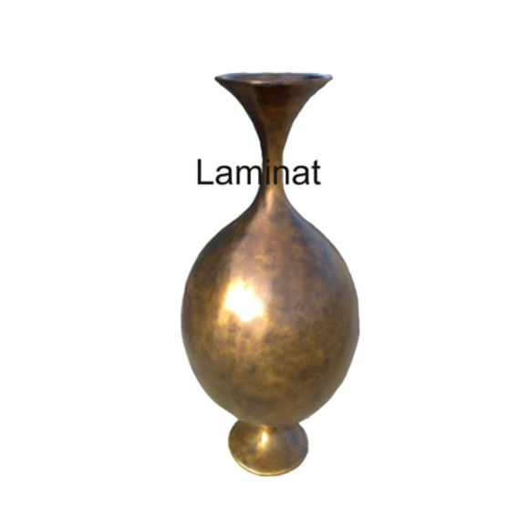 Decorative bronze colored flower vase in antique decor style 120cm L55