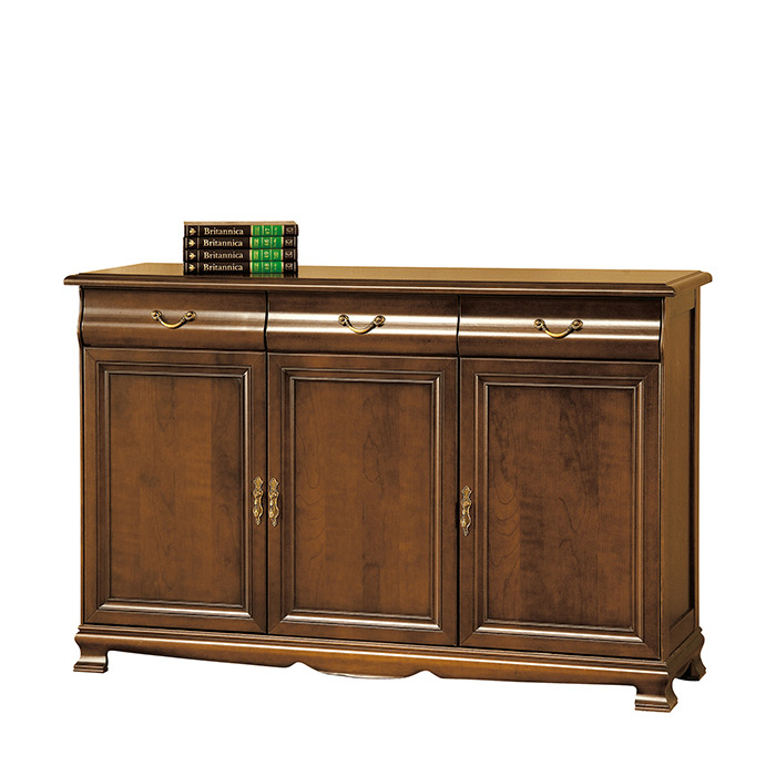 Classic wooden sideboard with 3-swing doors & 3-sliding drawers Model N-K3