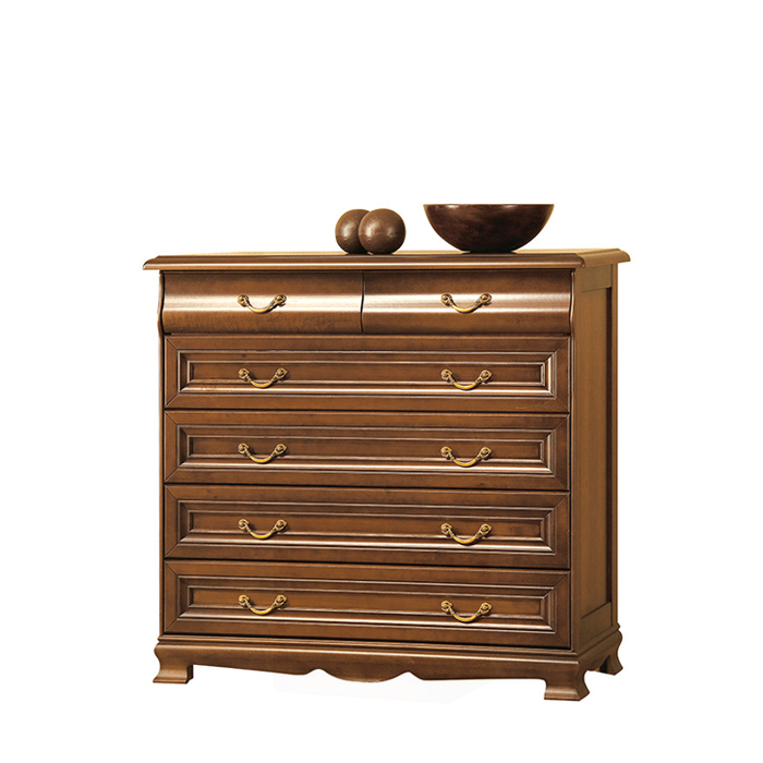 Classic massive wooden chest of 6 drawers Model N-K4