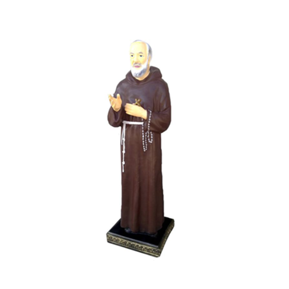 Decorative sculpture designed as a standing catholic monk 140cm