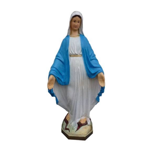 Decorative holy figure designed as a standing mother mary in white blue dress 80cm N77