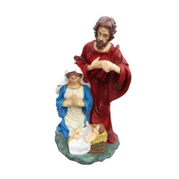 Holy decorative figure designed as mother mary & joseph child jesus 82cm N82