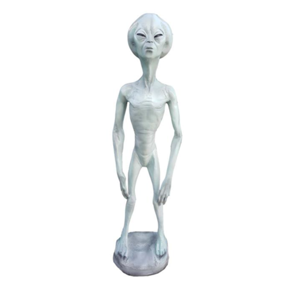 Decorative sculpture designed as a standing alien figure 135cm P19