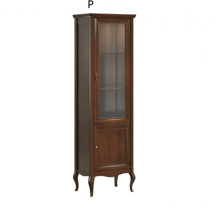 Living room wooden showcase with swing doors italian furniture prato collection Model PR-W 1-2