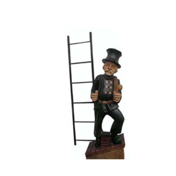 Decorative sculpture designed as chimney figure in a black suit 30cm