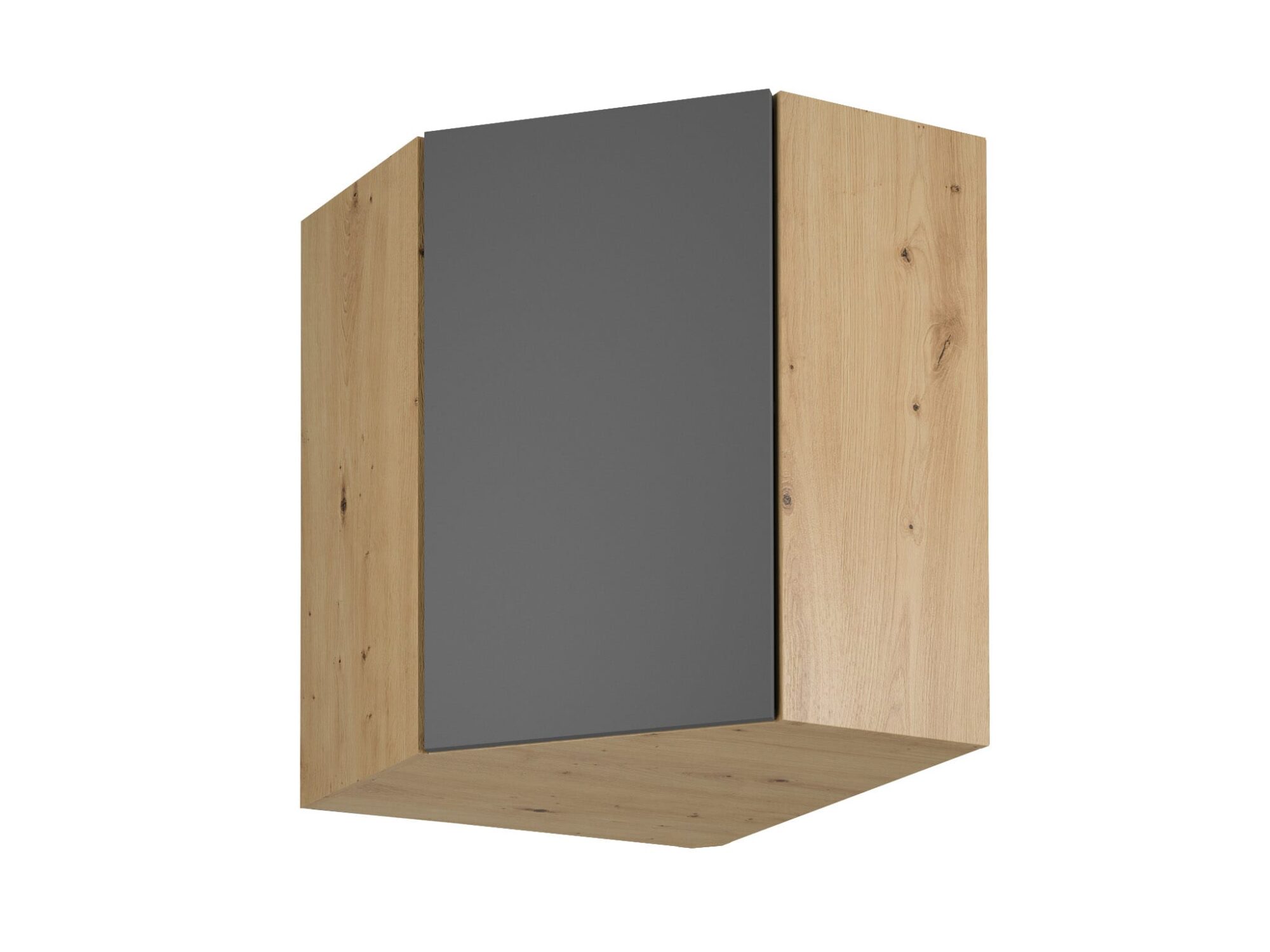 MODERN SPACIOUS CORNER WALL CABINET FOR DISHES IN GREY G60N