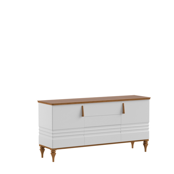 Living room wooden sideboard with sliding doors in art nouveau style italian furniture Torino collection TO-K3sz