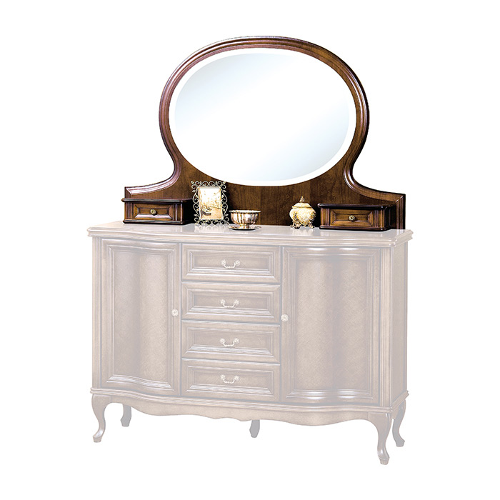 Classic designer mirror with drawers made of wooden italian furniture model-W-NL