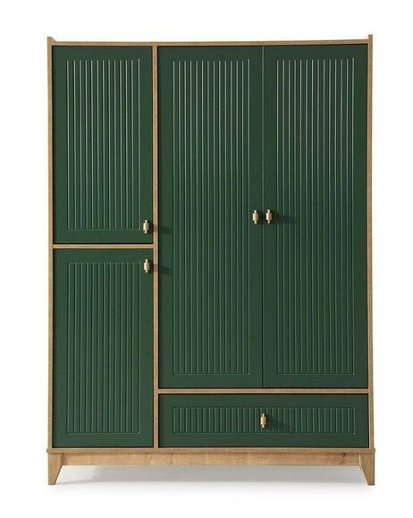 Luxurious green wardrobe wooden furniture for children\'s room novelty