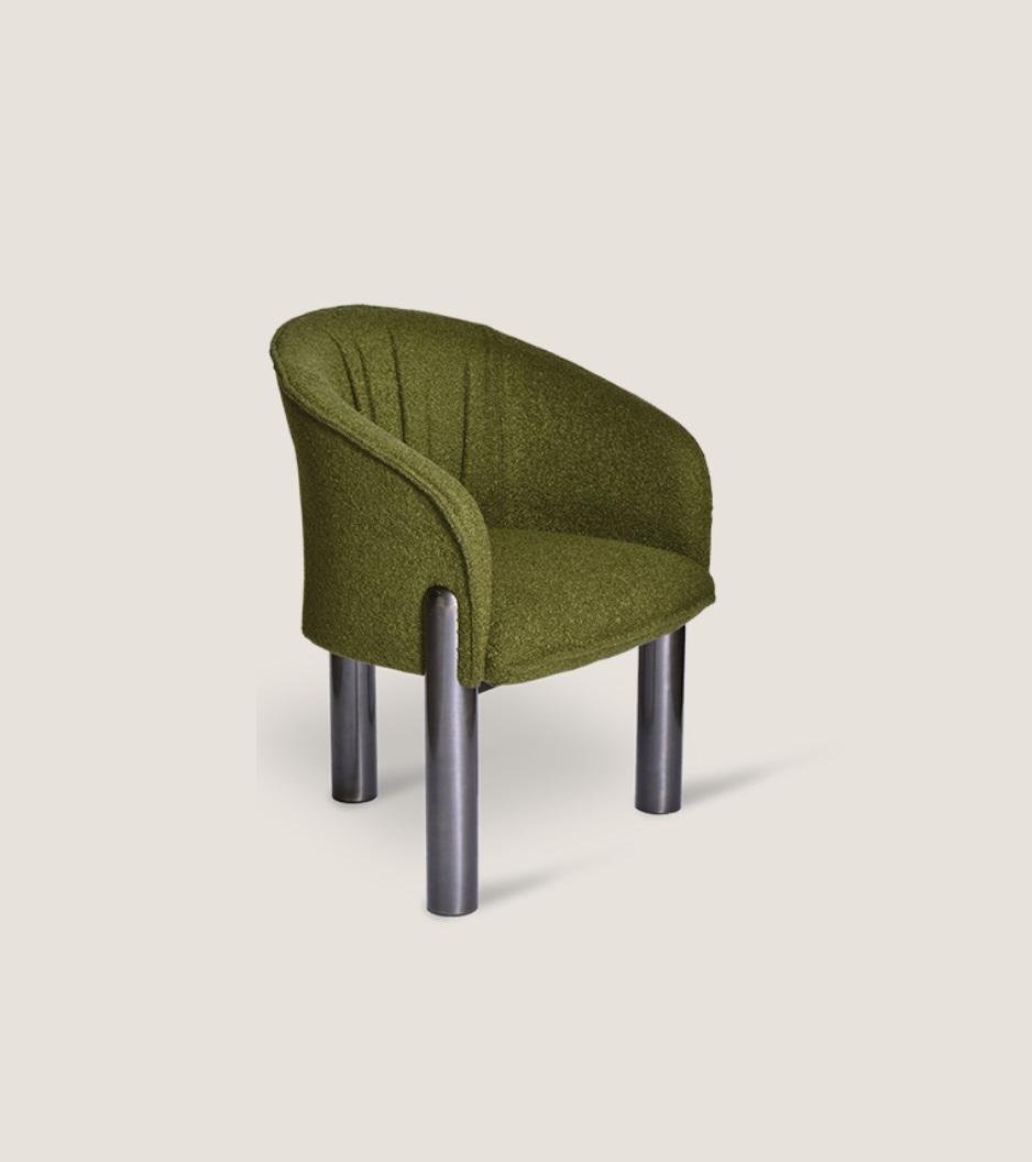 Luxury Green Armchair Single Seater Modern Upholstered Chair Living Room Furniture