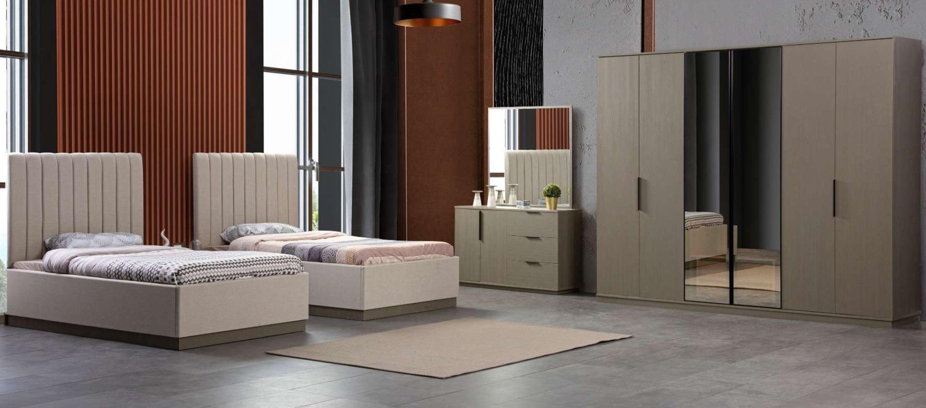 Set 5 pcs. bedroom 2x beds bedside table Italian style set