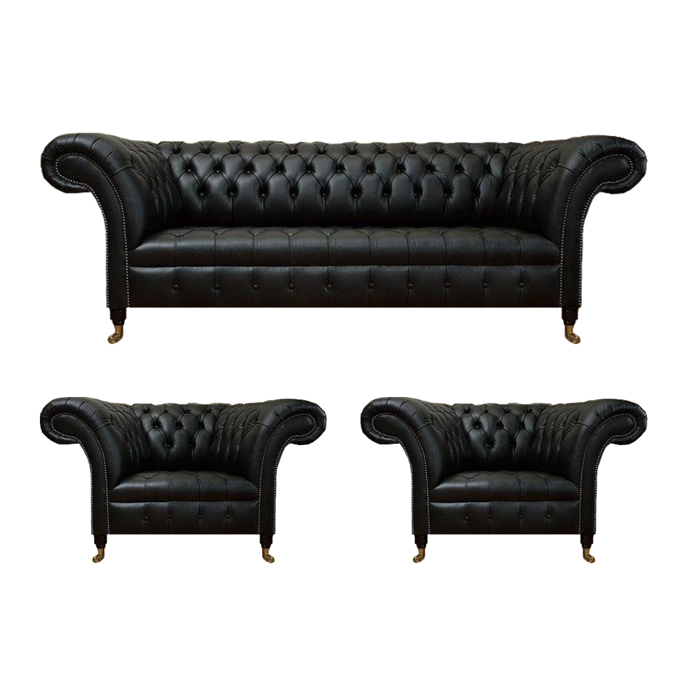 Sofa set complete 3pcs 2x armchair luxury three-seater sofa couch living room