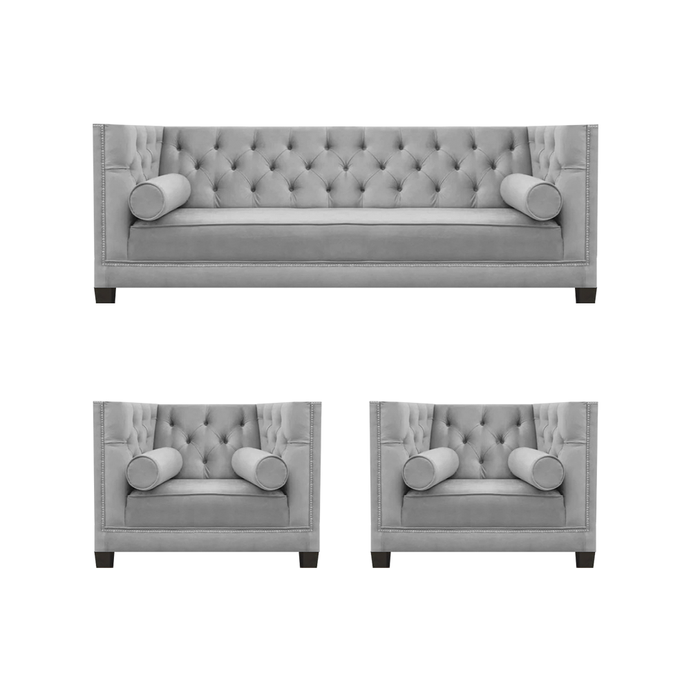 Modern designer sofa set 3-piece couch sofa upholstery set luxury upholstered furniture