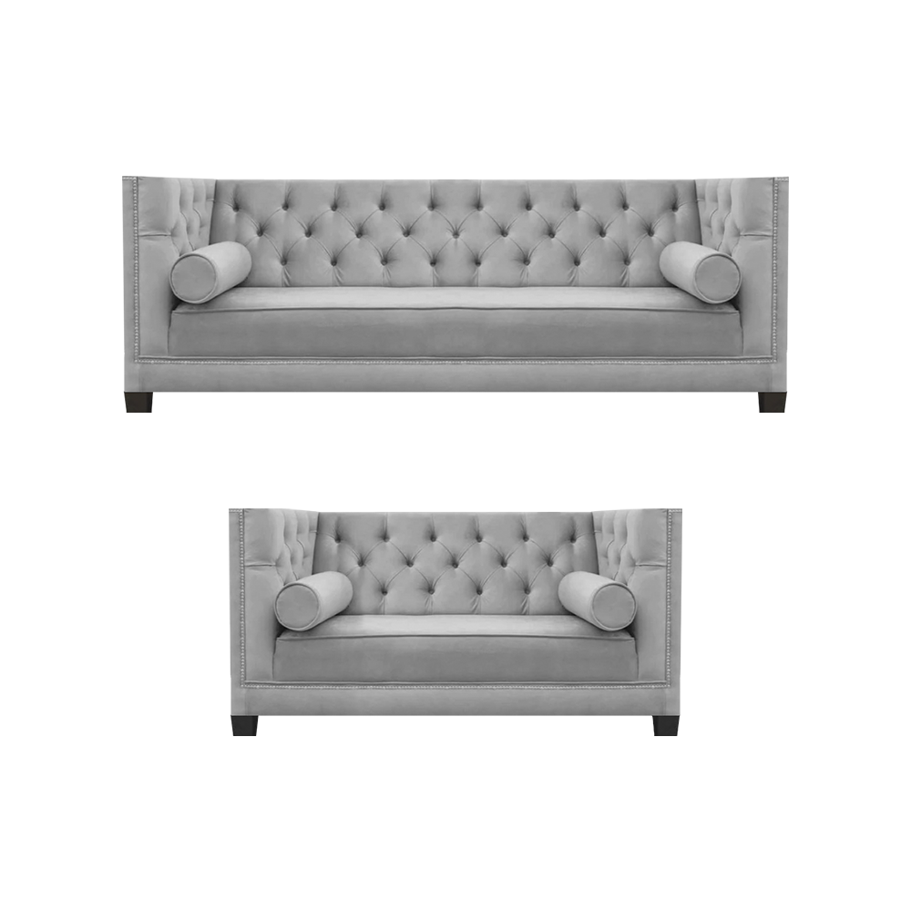 Grey sofas Couch living room sets Textile sofa set Furnishing 3+2