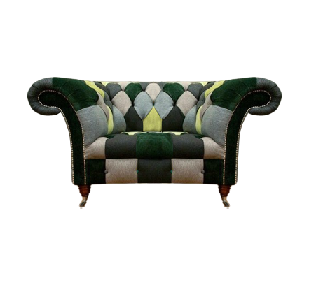 Living room luxury armchair chesterfield modern seat upholstery fabric textile