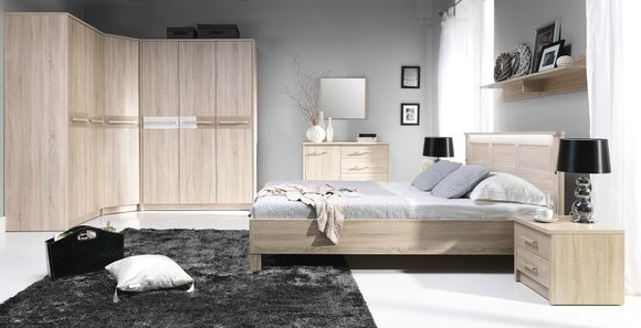 COMPLETE BEDROOM SET WARDROBE BED DRESSERS - CREMONA 3