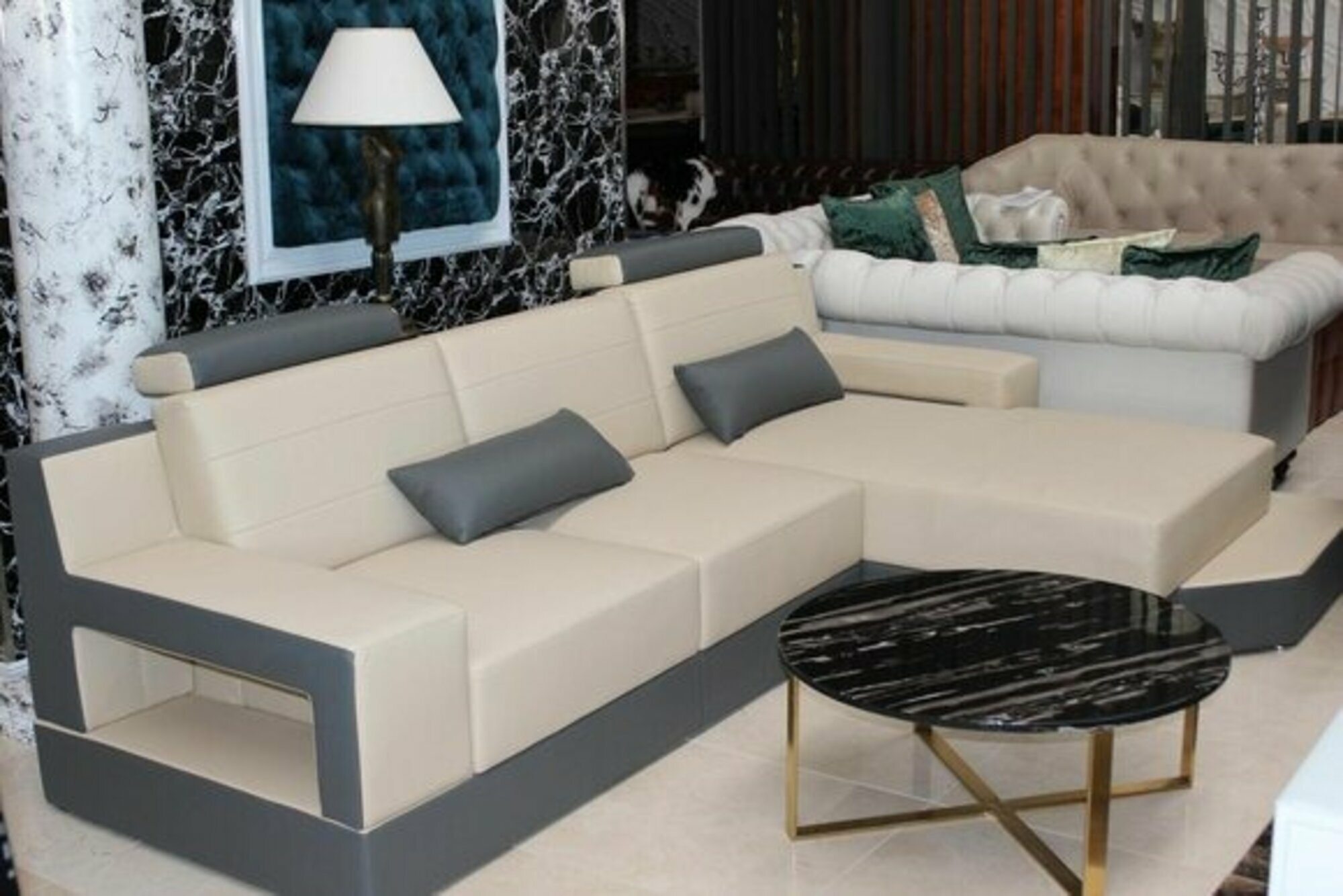 Sofa L-shape leather sofa couch living area design couches sofas immediately