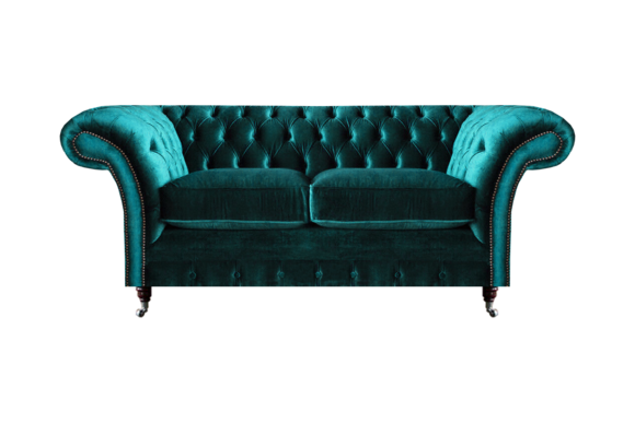 Chesterfield Design Grün Sofa Zweisitzer Sofa Einrichtung Polstermöbel