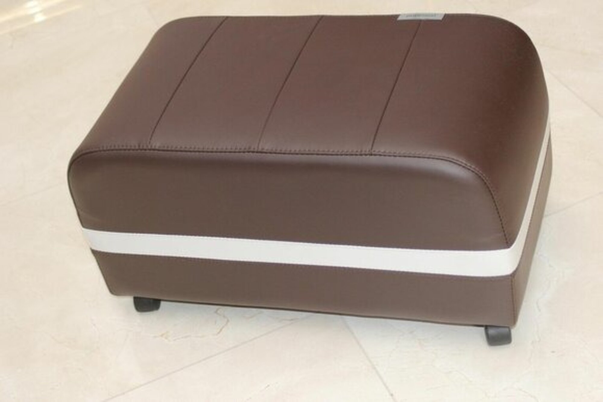 Footstool Ottoman Seat Bench Stool Sofa Pouf Brown Beige Upholstery Immediately