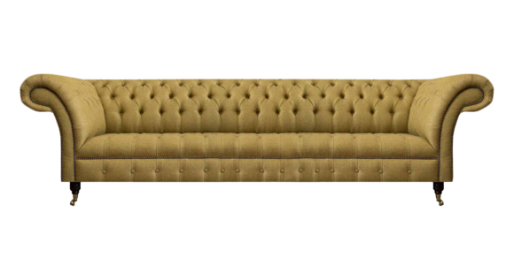 Luxury sofa four seater couch living room chesterfield textile upholstered furniture