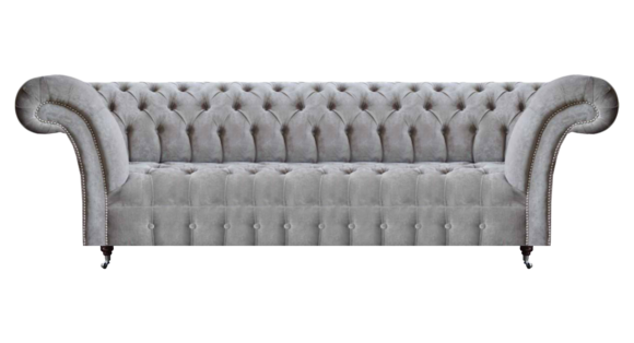 Four seater sofa couch designer modern living room upholstered furniture Chesterfield